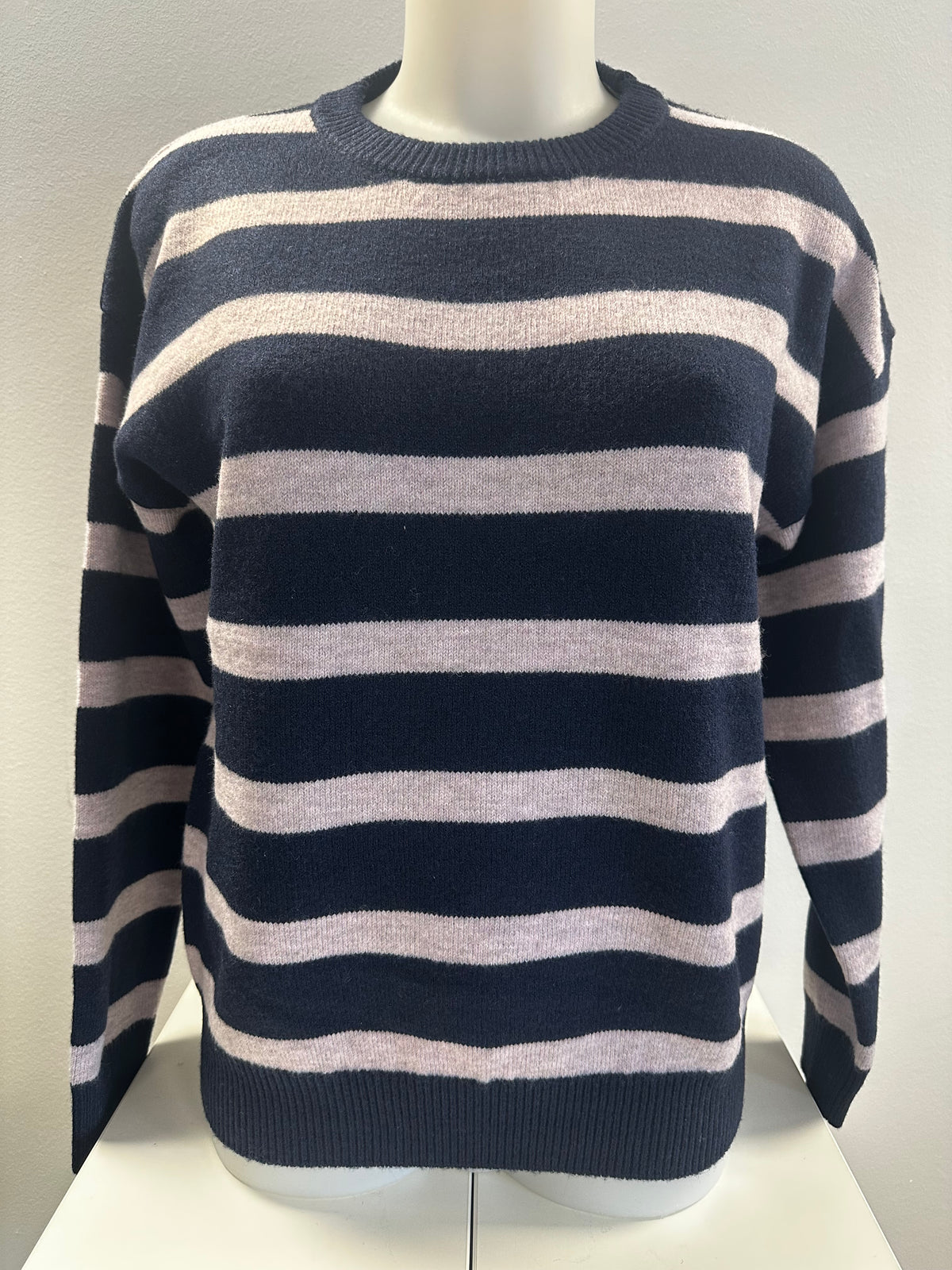 NED Dutch Fashion Hest Damen-Rundhalspullover gestreift