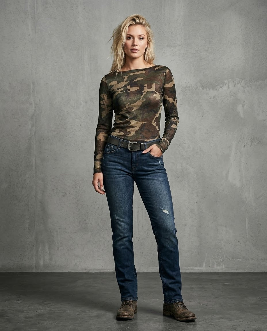 Damen-Longsleeve mit Kaschmir, Produktansicht 5