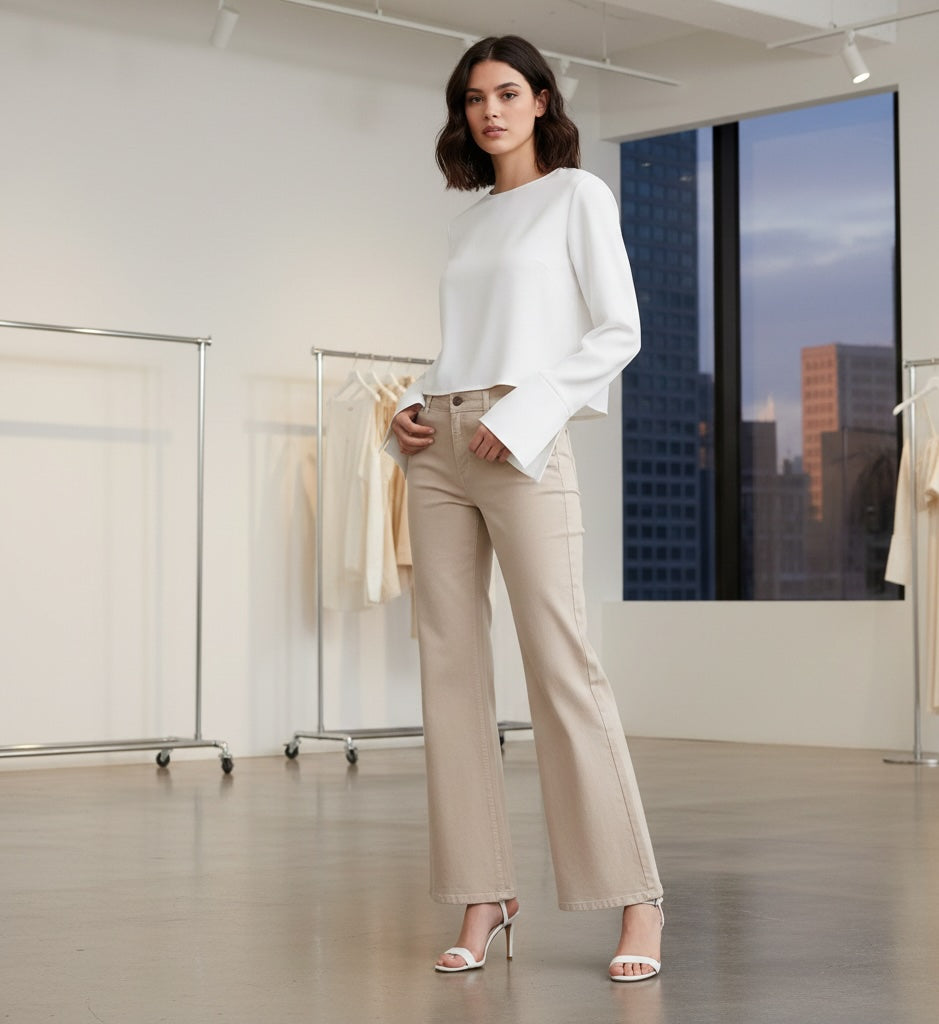 Enjoy womenswear Jeans Five Pocket gerades Bein Superstretch
