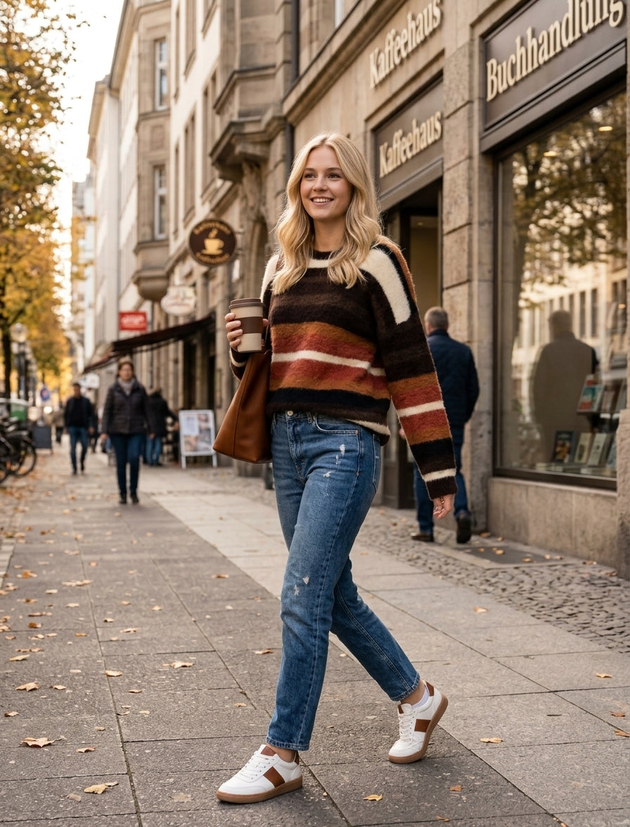 NED Dutch Fashion Stilippa – Kuscheliger Streifenpullover für Herbst & Winter
