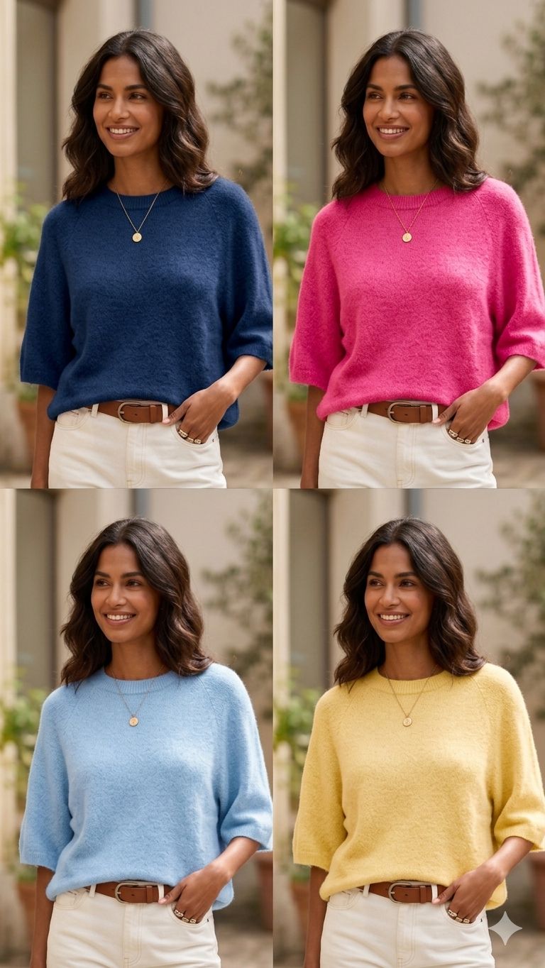 Sommer Pullover aus Alpaka, Wolle & Elasthan – Leicht, Atmungsaktiv & Luxus-Komfort für warme Tage