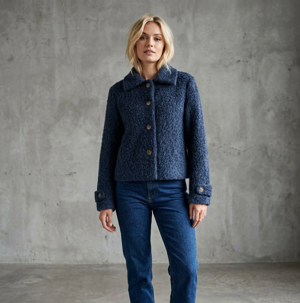 NED Dutch Fashion Damenjacke SANDE – elegante unifarbene Jacke
