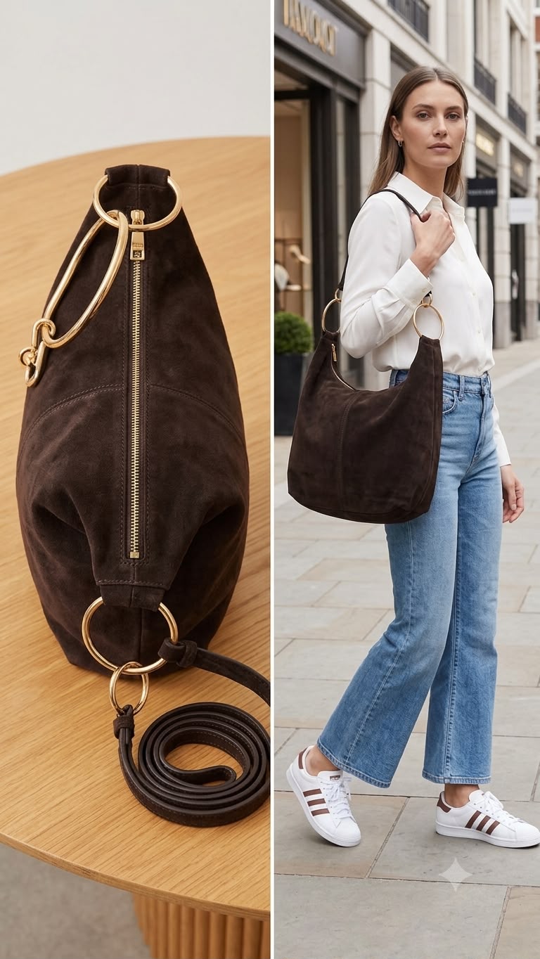 Leder Umhängetasche Damen – Elegante Schultertasche aus Echtleder in 4 Farben