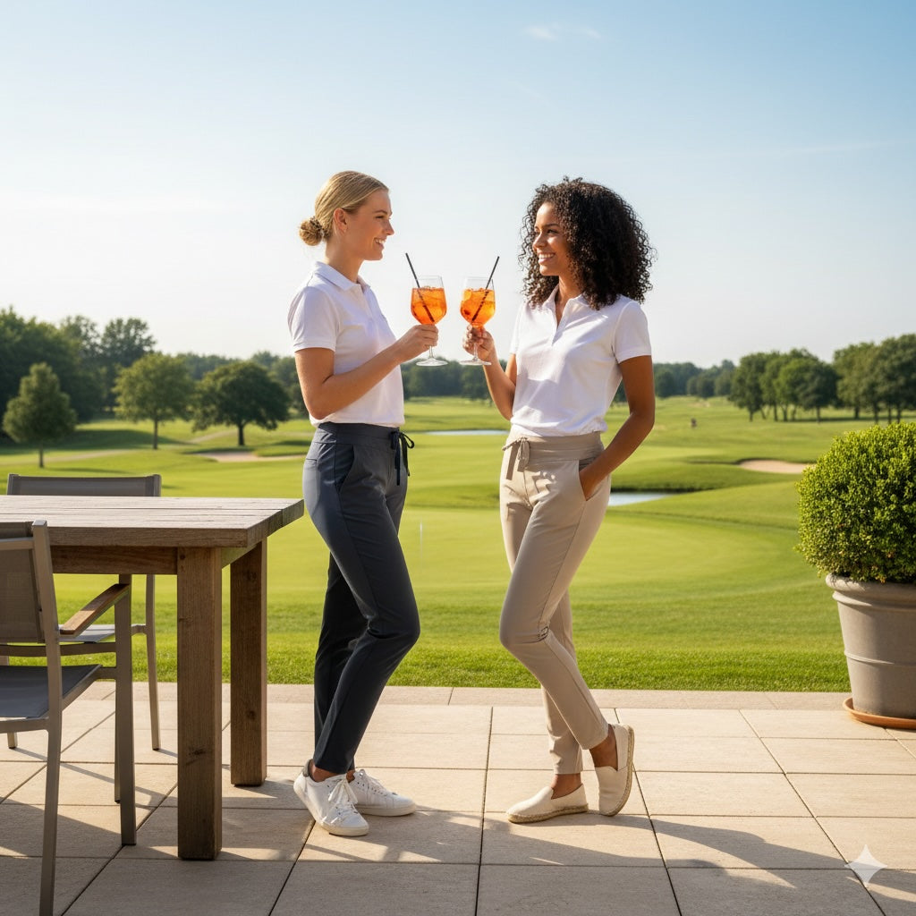 Enjoy Damen Travel Stetch Schlupfhose mit elastischem Bund, marine