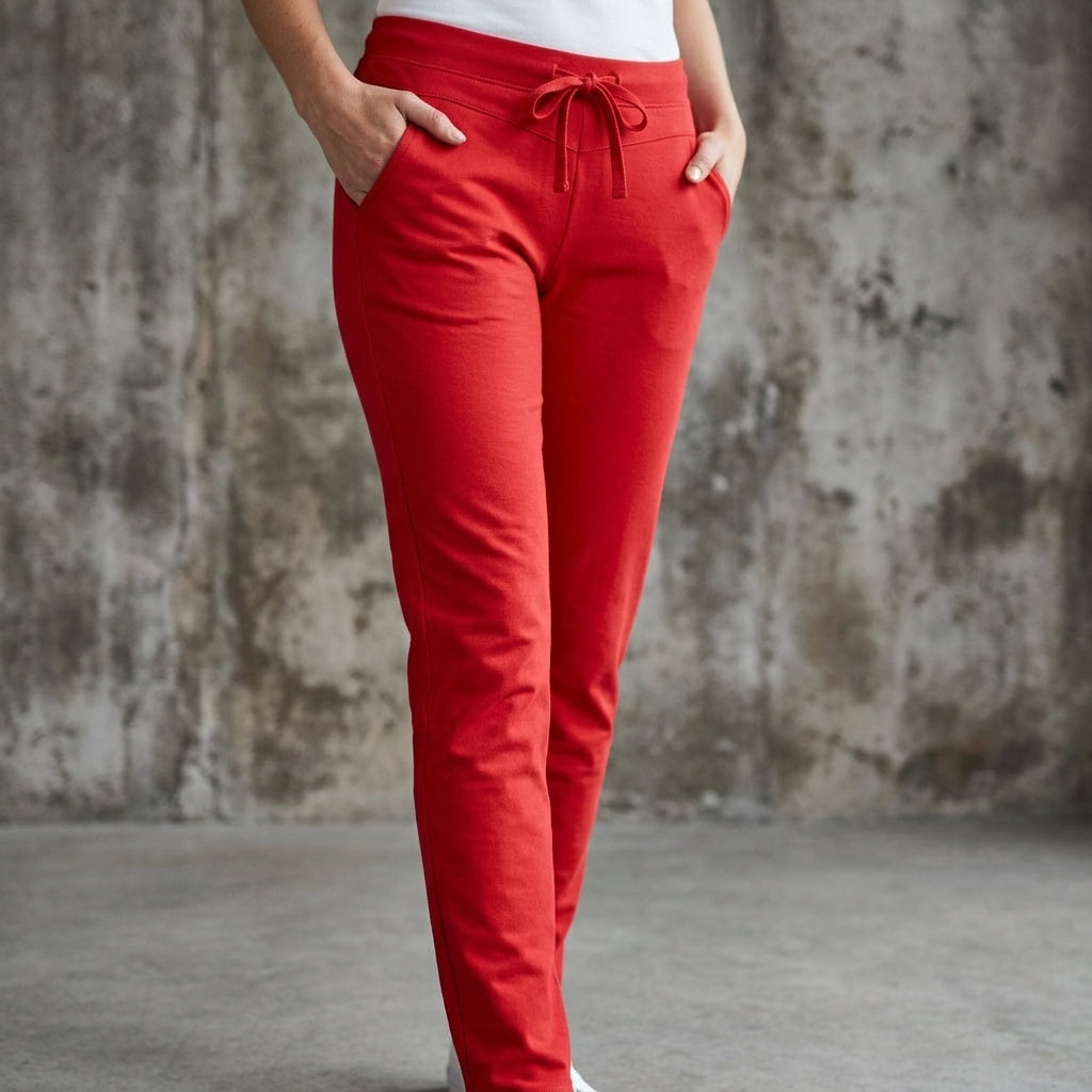 Enjoy Damen Travel Stretch Schlupfhose mit elastischem Bund, koralle