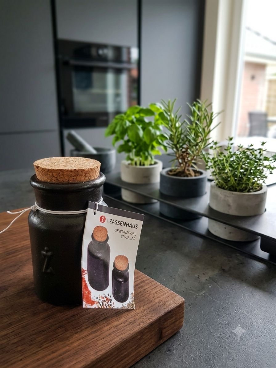 Zassenhaus Gewürzdose anthrazit 2 Größen aus Keramik