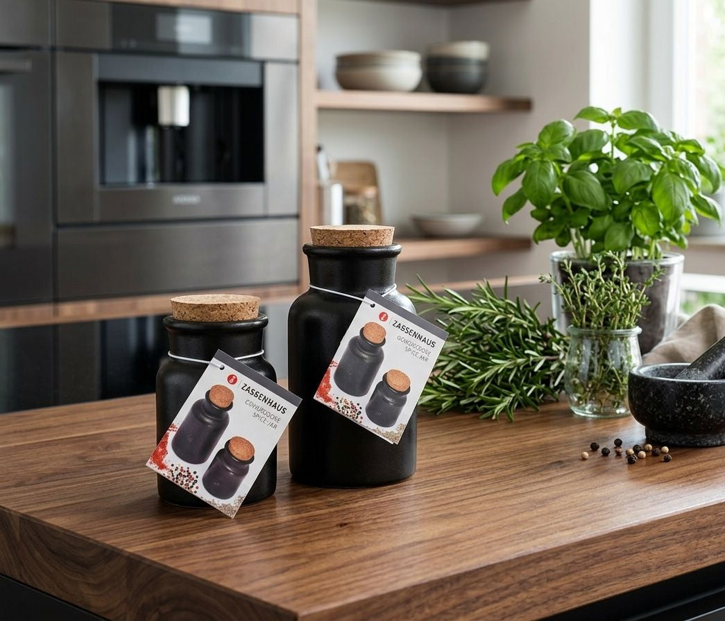 Zassenhaus Gewürzdose anthrazit 2 Größen aus Keramik