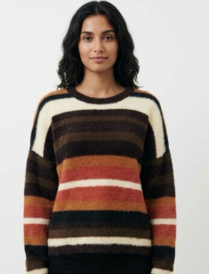 NED Dutch Fashion Stilippa – Kuscheliger Streifenpullover für Herbst & Winter