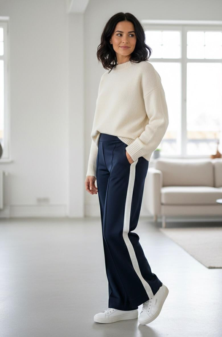 Enjoy Womenswear Damen-Sweathose mit sportlichem Seitenstreifen