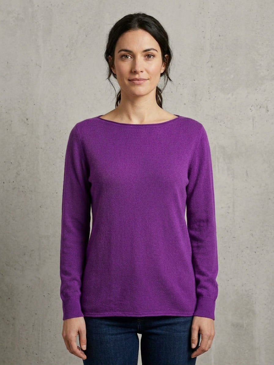 Fefe & Cici Cashmere Blend Pullover Rundhals lila