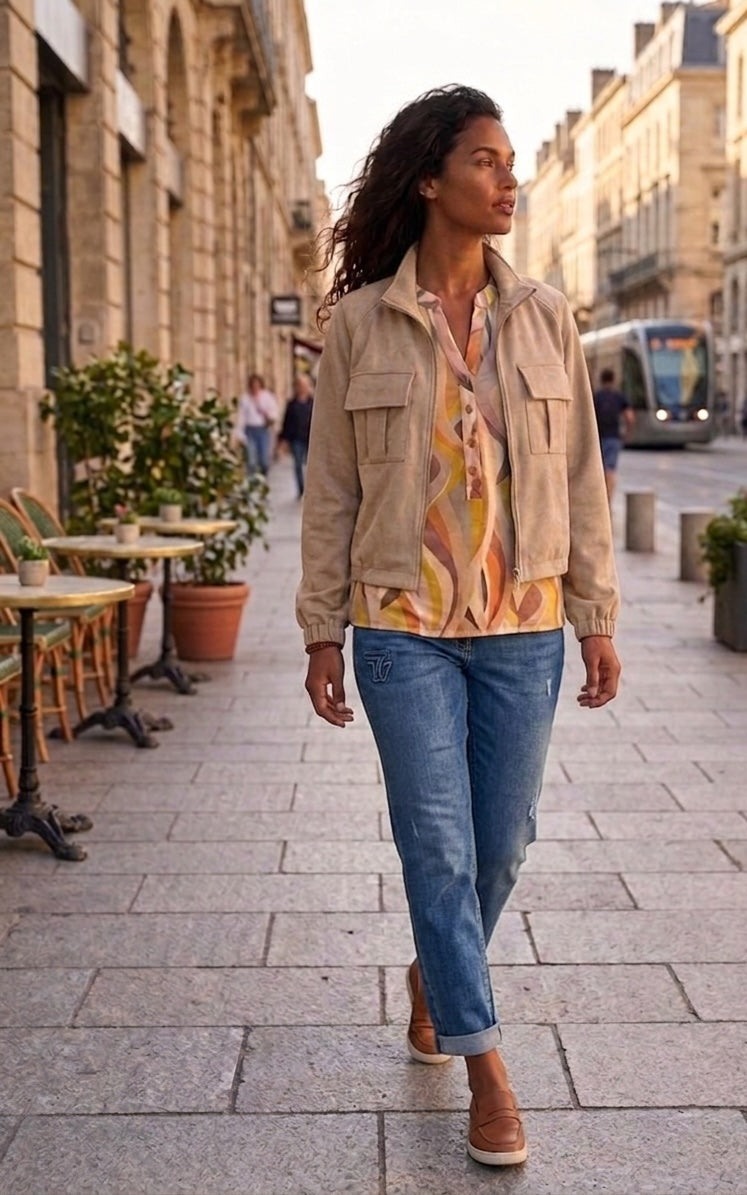 Damen Blusen Shirt mit Knopfleiste – Luftiges Viskose-Top mit Stretch-Anteil für den Sommer