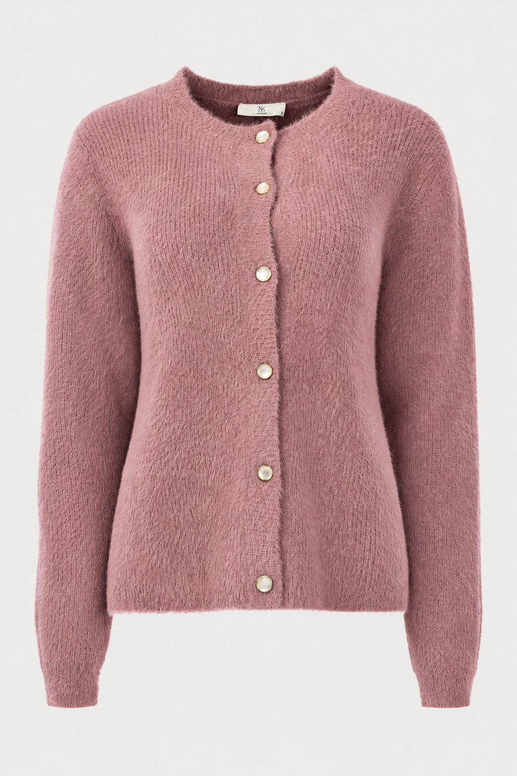 NED DELTA Strick-Cardigan – rosegold – Vorderansicht #Farbe_Roségold