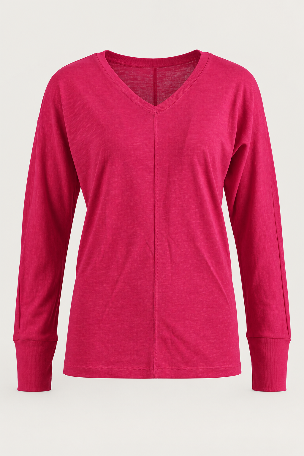 Enjoy V-Neck Shirt – Produktansicht von vorne #Farbe_Pink
